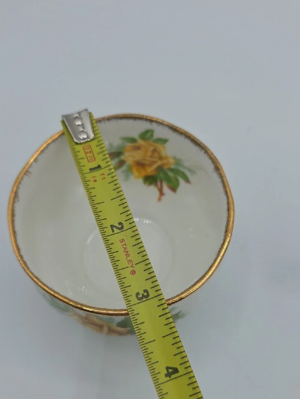 Royal Albert Tea Rose Yelloe and Green Floral Porcelain Cream And Sugar Dishes